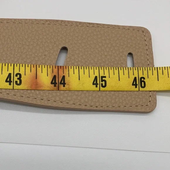 NWT Tan Wrap Coat Belt Vegan Leather O/S - Picture 7 of 10